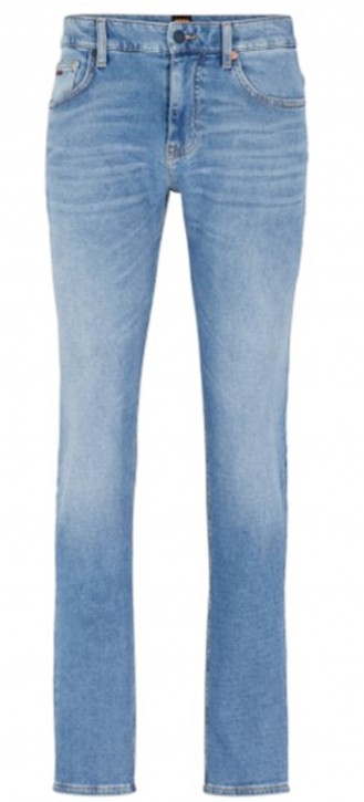 Boss Mittelblaue Slim-Fit Jeans Delaware BC-L-P Folks aus Knit Denim blau 432