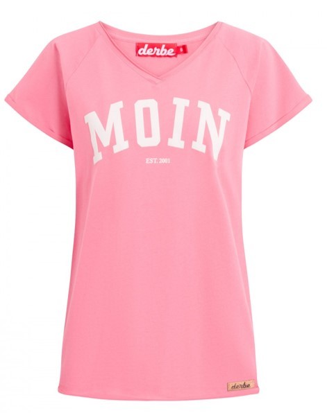 DERBE Moin Girls Damen T-Shirt Bubblegum Pink 03245