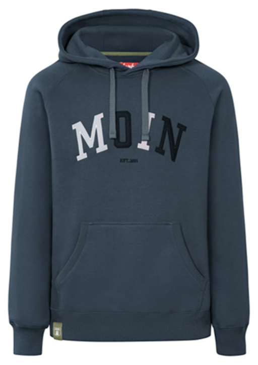 DERBE Moin Herren Hoody Kapuzenpullover Navy Dunkelblau Zweifarbig 010