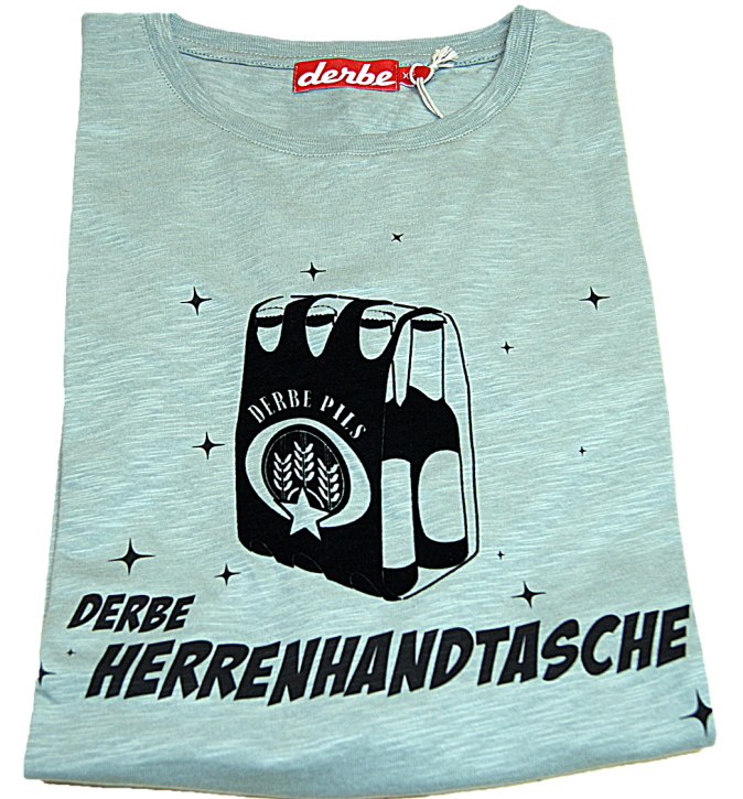 DERBE Herren T-Shirt HERRENHANDTASCHE  Farbe 9994 quarry
