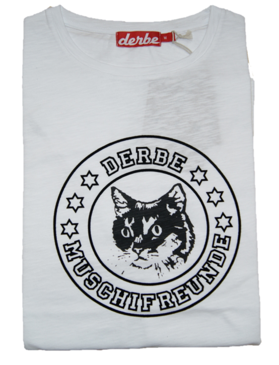 DERBE Herren T-Shirt MUSCHIFREUNDE 020-white M