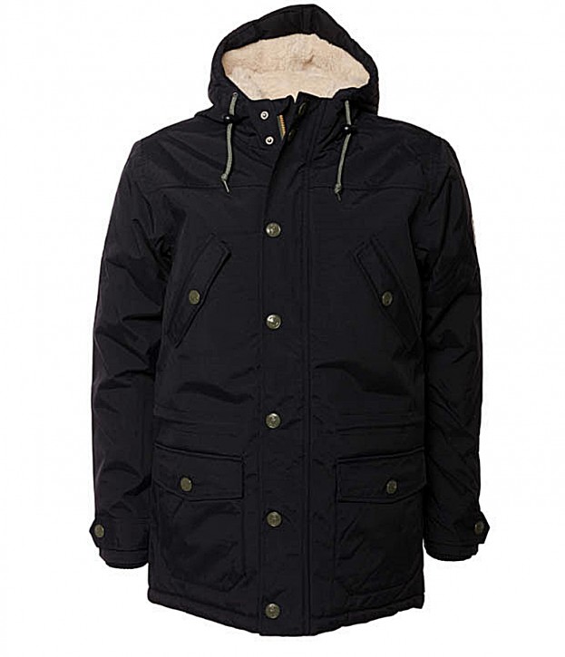 DERBE Winterjacke FP Wasserdicht, Winddicht, PFC frei, Badge am Ärmel, regulierbare Taille und Ärmelbund, Innentasche darknavy M