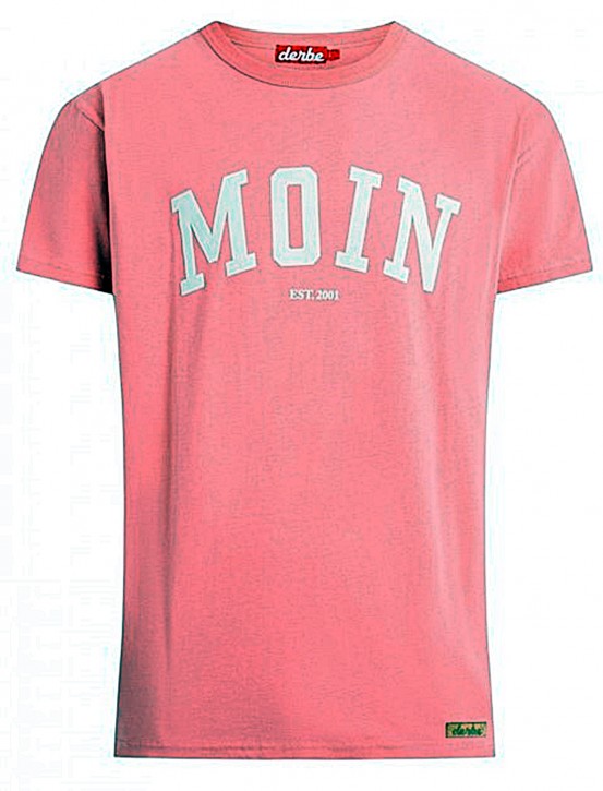 DERBE Moin Boys Herren T-Shirt Bubblegum Pink