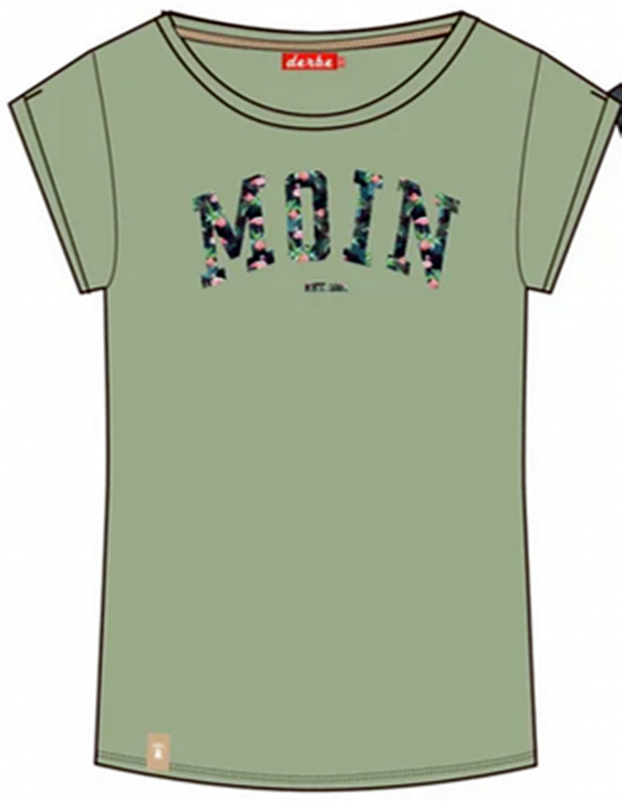 Derbe Flamoin Damen T-Shirt Moin Farbe laurel green 0550 S