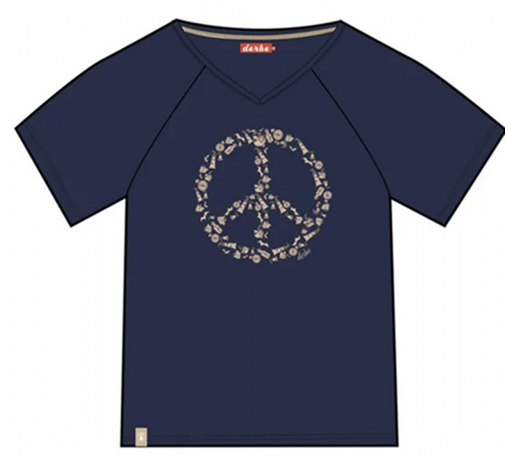 Derbe Peace Damen T-Shirt dunkelblau navy 010