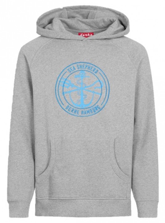 Derbe JF_Zobel Sea Shepherd Gots Organic Herren Kapuzen Pullover Grey Melange Grau