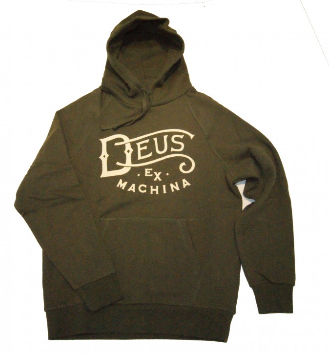 DEUS Kapuzen Sweatshirt  CURLS HOODY Farbe oliv