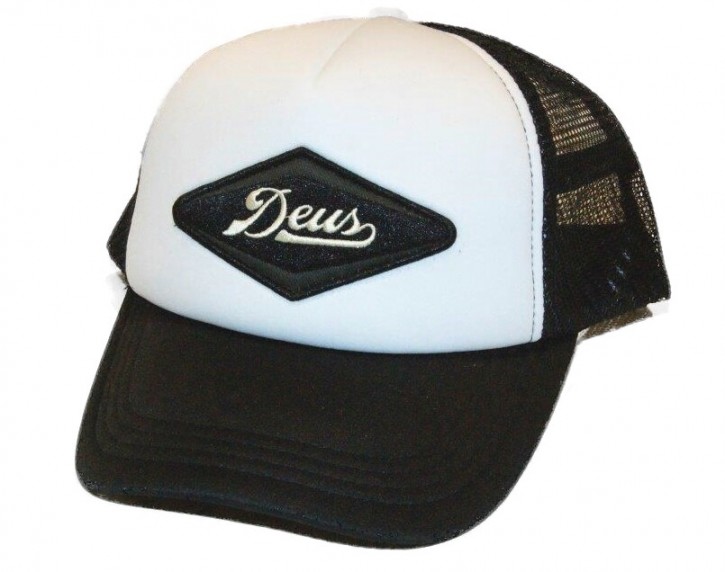 DEUS Cap DIAMOND TRUCKER  one size black white