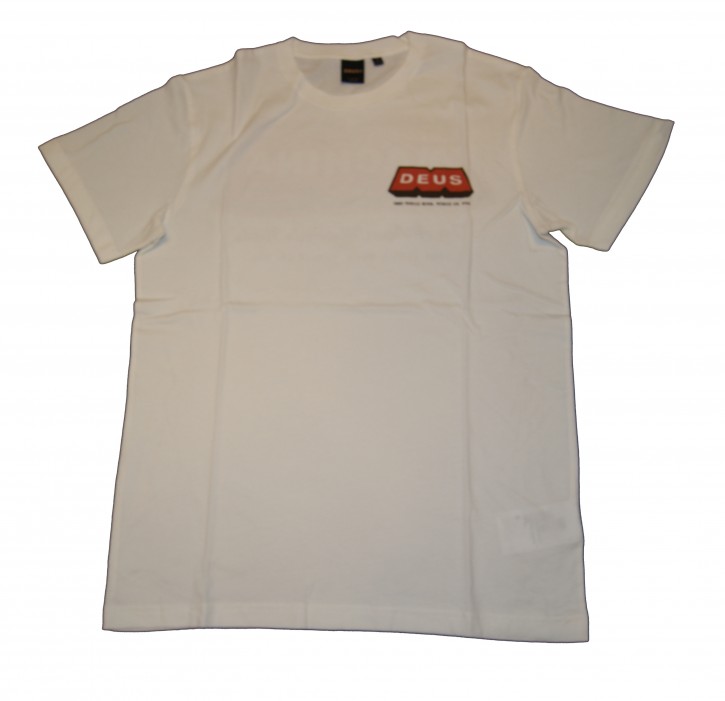 DEUS EX MACHINA T-Shirt BLOC TEE mit Duck vorne und hinten white