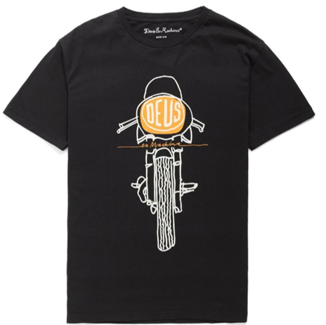 DEUS EX MACHINA T-Shirt FRONTAL MATCHLESS mit Duck vorne Farbe schwarz