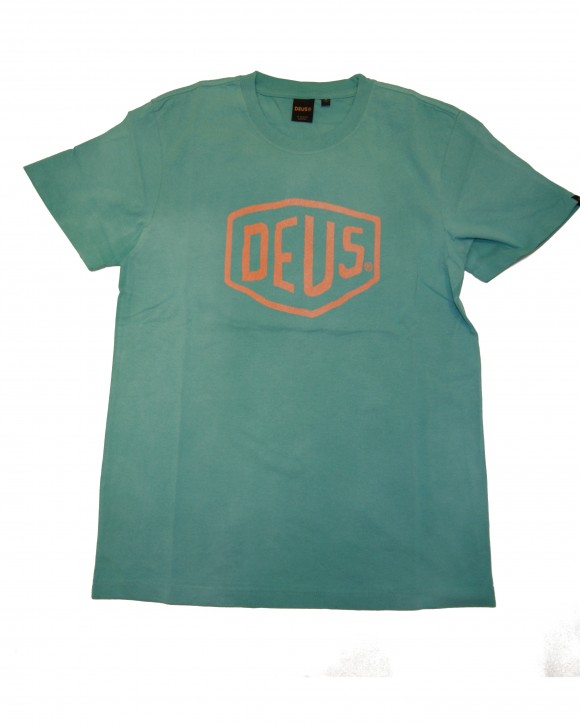 DEUS EX MACHINA T-Shirt Sun bleached shield tee lagoon green