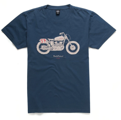 DEUS EX MACHINA T-Shirt THE KR  mit Duck vorne und hinten Farbe dunkelblau M