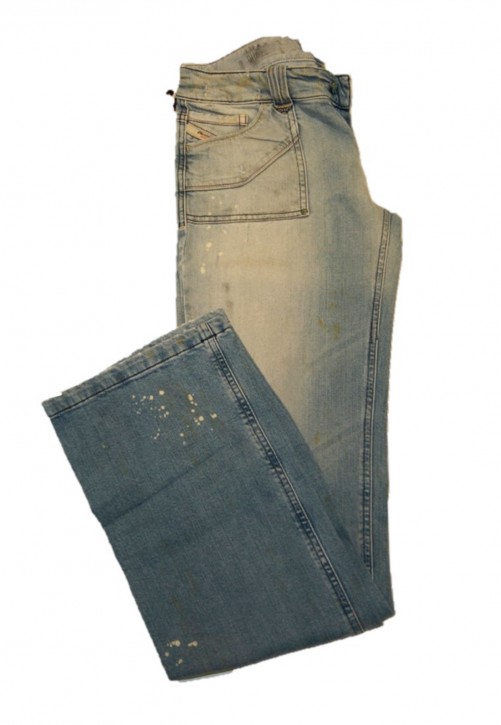 DIESEL Damen Bootcut Jeans Hose BAXO mit geäzter und destroyed Waschung