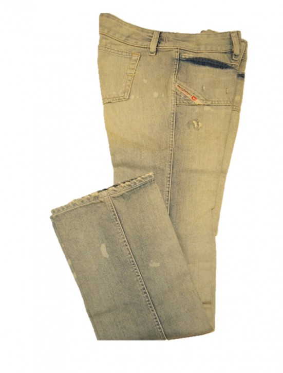 DIESEL Damen Jeans HUSH  Bootcut Jeans Hose extra Bleichung 30/34