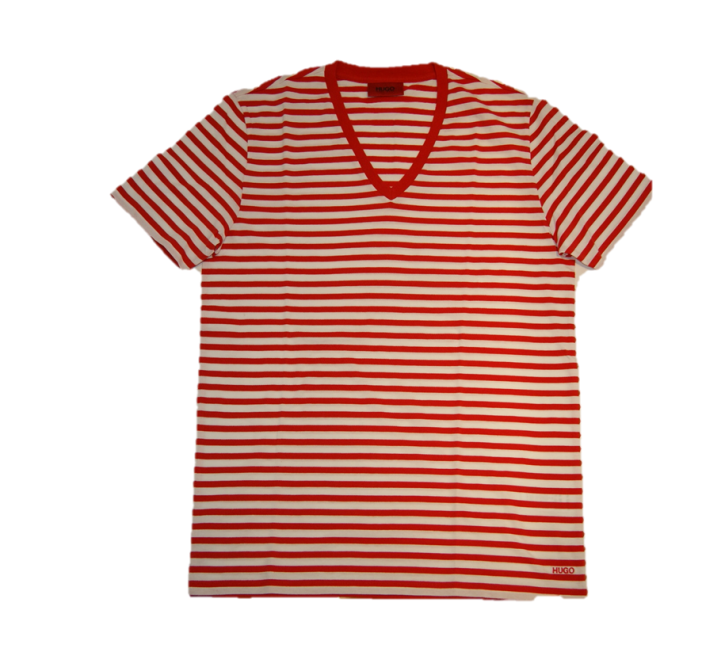 HUGO T-SHIRT DREDOSO FARBE ROT WEISS GESTREIFT 622