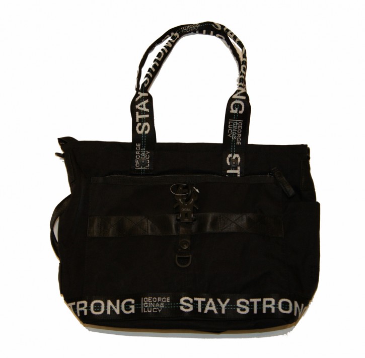 GEORGE GINA & LUCY Nylon Handtasche THE STYLER Farbe black strong 994