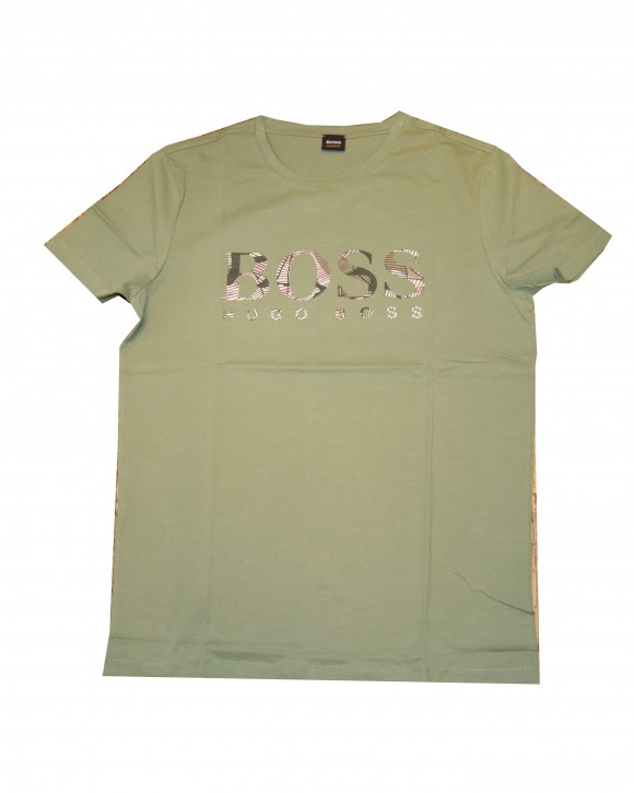 BOSS ORANGE Relaxed-Fit T-Shirt Tauno 7 aus Baumwolle mit Logo grün 331