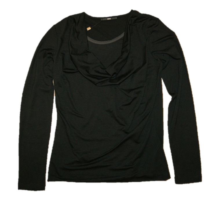 BOSS BLACK WOMAN TEE SHIRT E4577 FARBE SCHWARZ 001