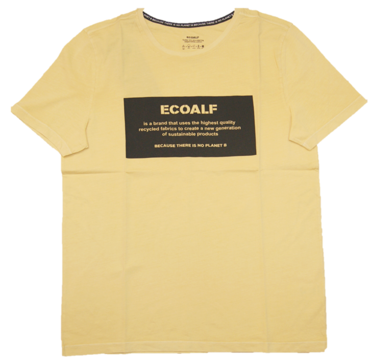 ECOALF Rundhals T-Shirt NATAL mit Fronttext yellow 201 M