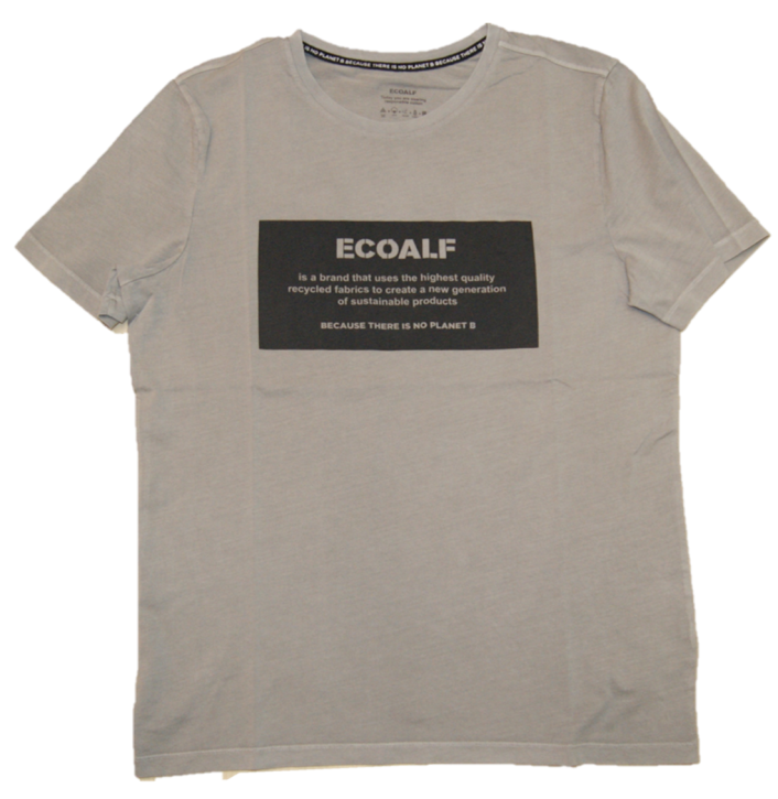 ECOALF Rundhals T-Shirt NATAL mit Fronttext grey melange 302
