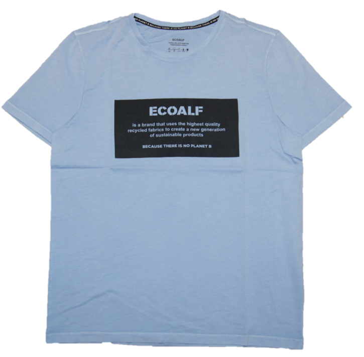 ECOALF Rundhals T-Shirt NATAL mit Fronttext sky blue 147 M