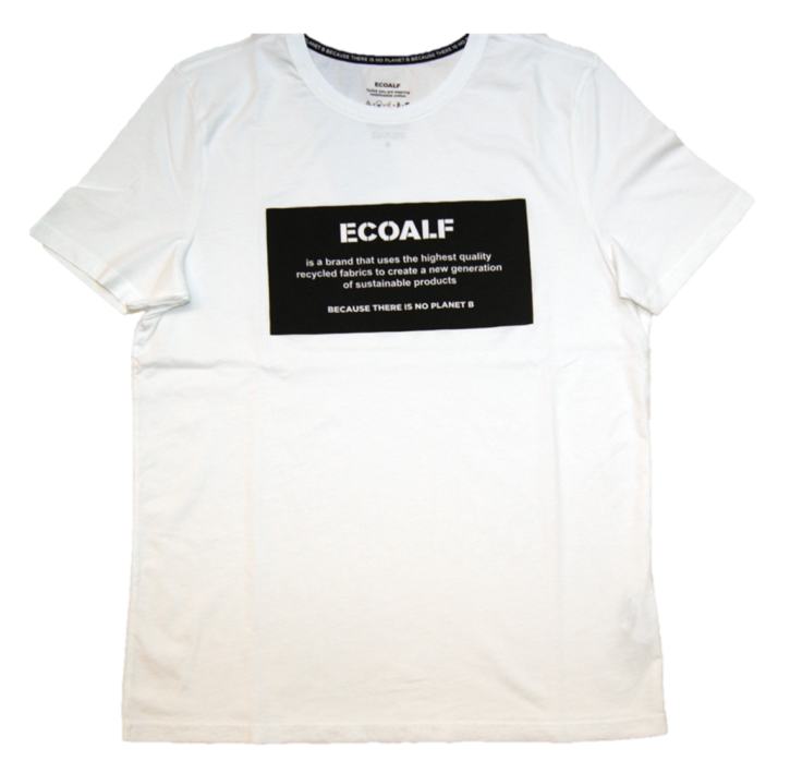 ECOALF Rundhals T-Shirt NATAL mit Fronttext weiss