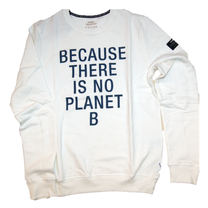 ECOALF Sweatshirt SAN DIEGO mit Text auf der Vorderseite Farbe weiss