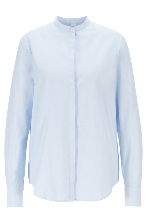 BOSS Relaxed-Fit Bluse EFELIZE _17 aus Baumwolle hellblau 460