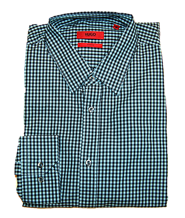 HUGO Slim-Fit Karo Hemd ELISHA aus einer hochwertigen Baumwolle  Qualität mehrfarbig 971