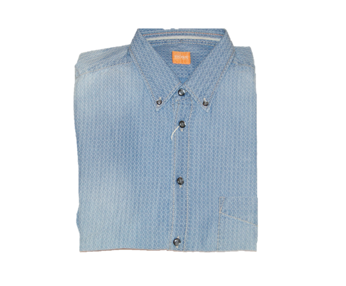 BOSS ORANGE HEMD EQUATORE FARBE BLAU 402 GR:M