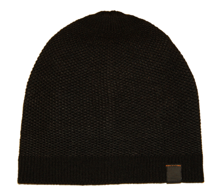 BOSS ORANGE Strickmütze FRANEK-2 aus Woll-Mix Farbe schwarz 001