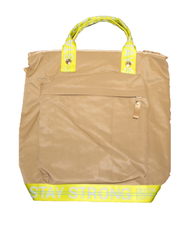 GEORGE GINA & LUCY Rucksack MONOKISSED mit Tragegriffen mit stay strong Logo beige yellostrong 202