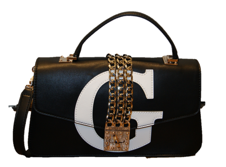 GUESS Henkeltasche PRISMA mit Kettenbesatz und Guess Logo