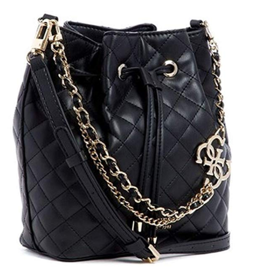 GUESS  BEUTELTASCHE MIRIAM SCHULTERRIEMEN KETTE LOGO  HWVG7436300 schwarz
