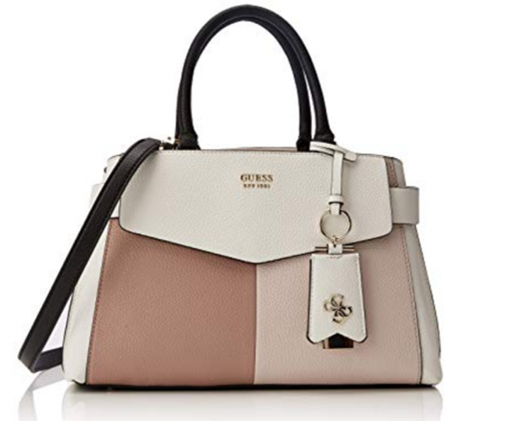 GUESS Damen COLETTE GIRLFRIEND Satchel Shopper Tasche stone multi