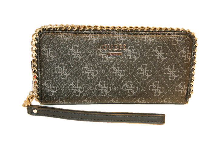 GUESS GELDBÖRSE CONFIDENTIAL CHAIN FARBE CHARCOAL