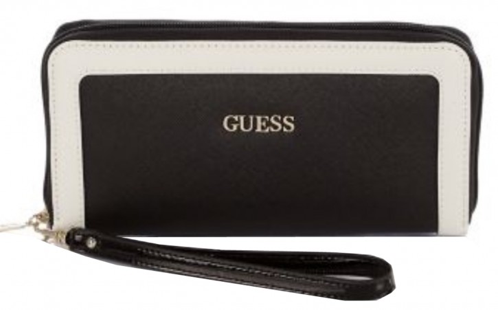 Guess Portemonaie / Geldbeutel Girlfriend Large Zip Around Wallet Farbe Black