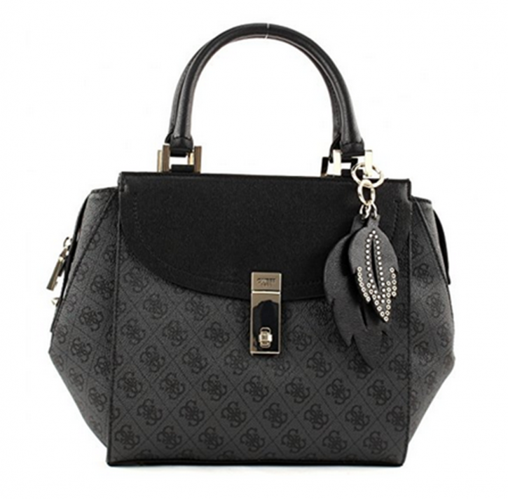 GUESS Damen Hantasche NISSANA mit Guess Logoprägung Farbe dunkelgrau