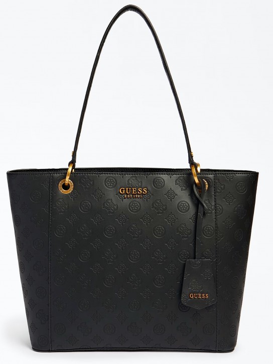Guess Damen Shoppertasche Noelle mit 4g Logo schwarz