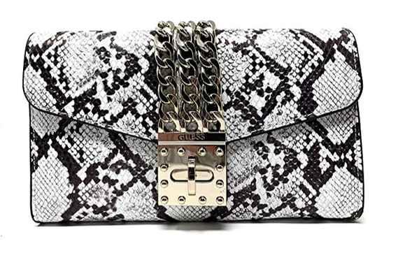 Guess Damen Prisma Clutch Umhängetasche, Mehrfarbig (Python) 23x13x4 cm