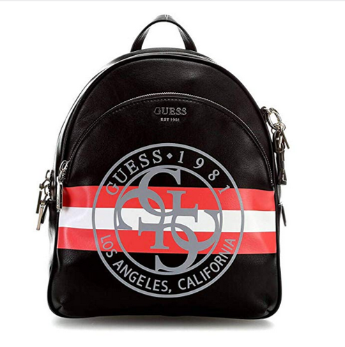 GUESS Rucksack DETAIL LARGE BACKPACK mit Guess Logo und Druck schwarz