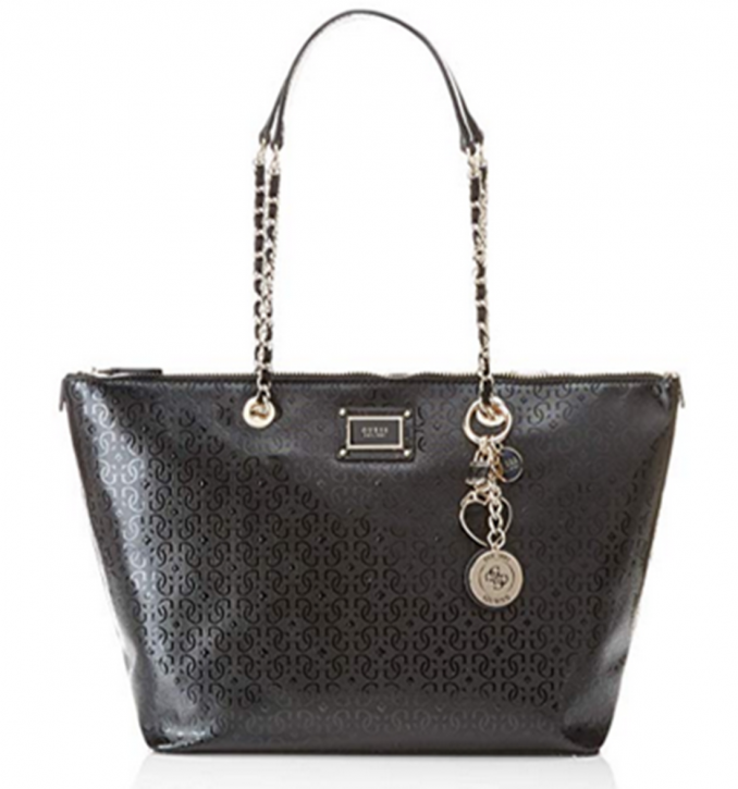 GUESS Damen Shannon Tote Schultertasche schwarz