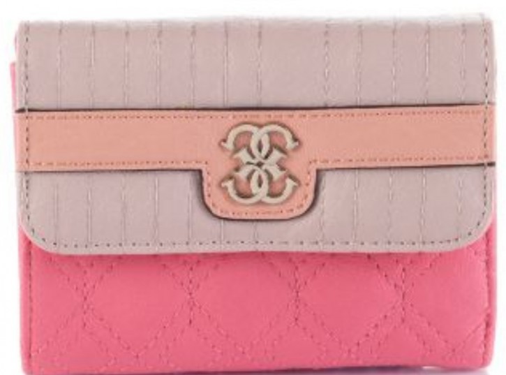 Guess Portemonaie / Geldbeutel Merci Medium Zip Around Wallet Fuchsia Multi Pink