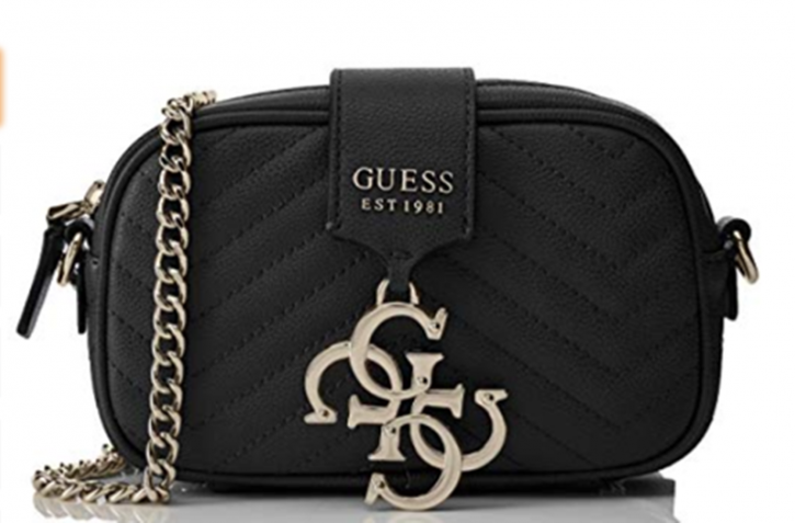 GUESS Damen Violet Mini Crossbody Camera Umhängetasche schwarz