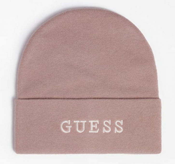 Guess Damen Mütze mit Logostickerei Farbe beige -tau