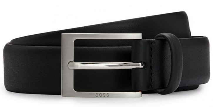 Boss Gürtel Brondon aus Nappaleder mit Logo-Schließe Farbe schwarz 002