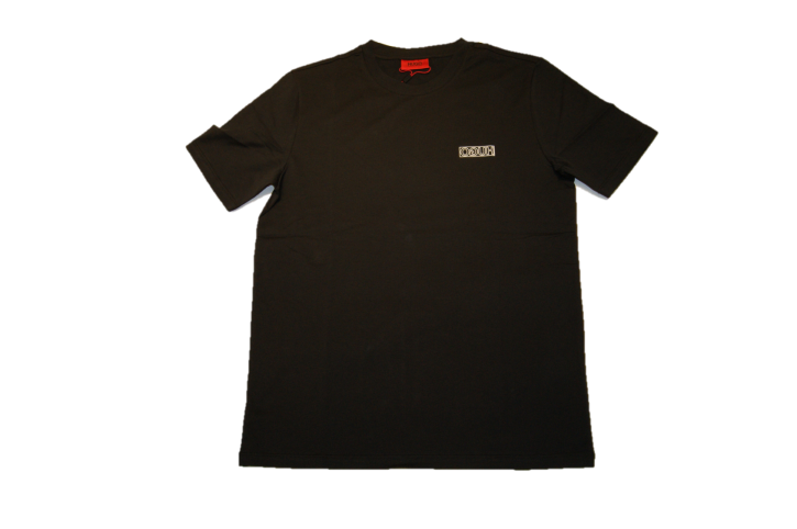 HUGO T-Shirt DURNED-U5 aus Baumwolle mit Reversed-Logo und Rundhalsausschnitt schwarz 001