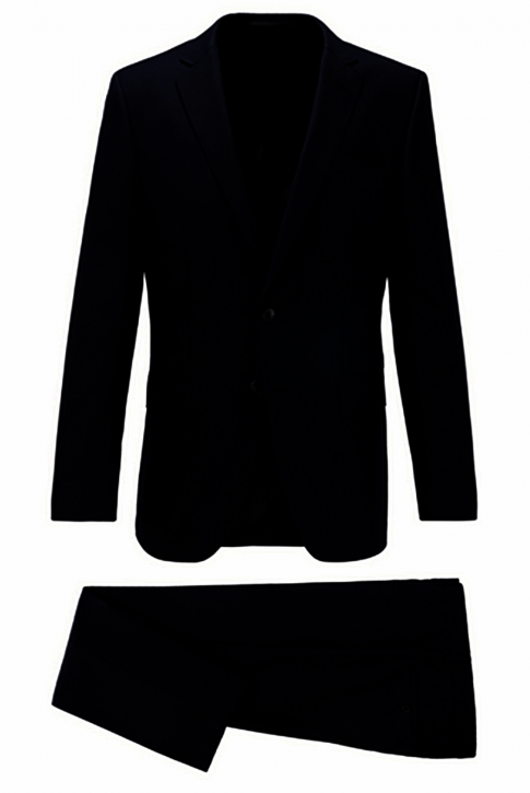 HUGO BOSS Slim-Fit Anzug Huge2/Genius1 aus gemustertem Schurwoll-Strech 001 48