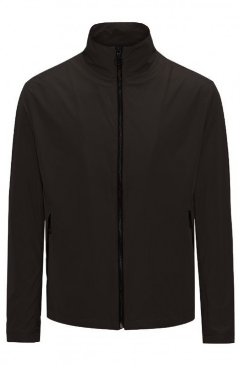 HUGO Jacke Bangon1 aus Material-Mix mit Stehkragen schwarz 001