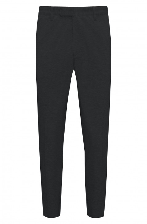 HUGO Chino Hendris2 aus meliertem Stretch-Jersey mit schmalem Bein schwarz 001 48